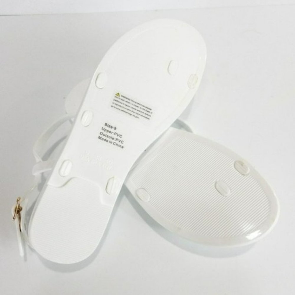 Olivia Miller Tramore Jelly Sandals White -9 - Picture 4 of 4